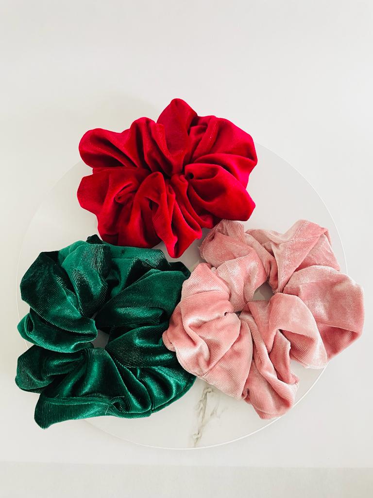 XXL Solid Velvet Scrunchies
