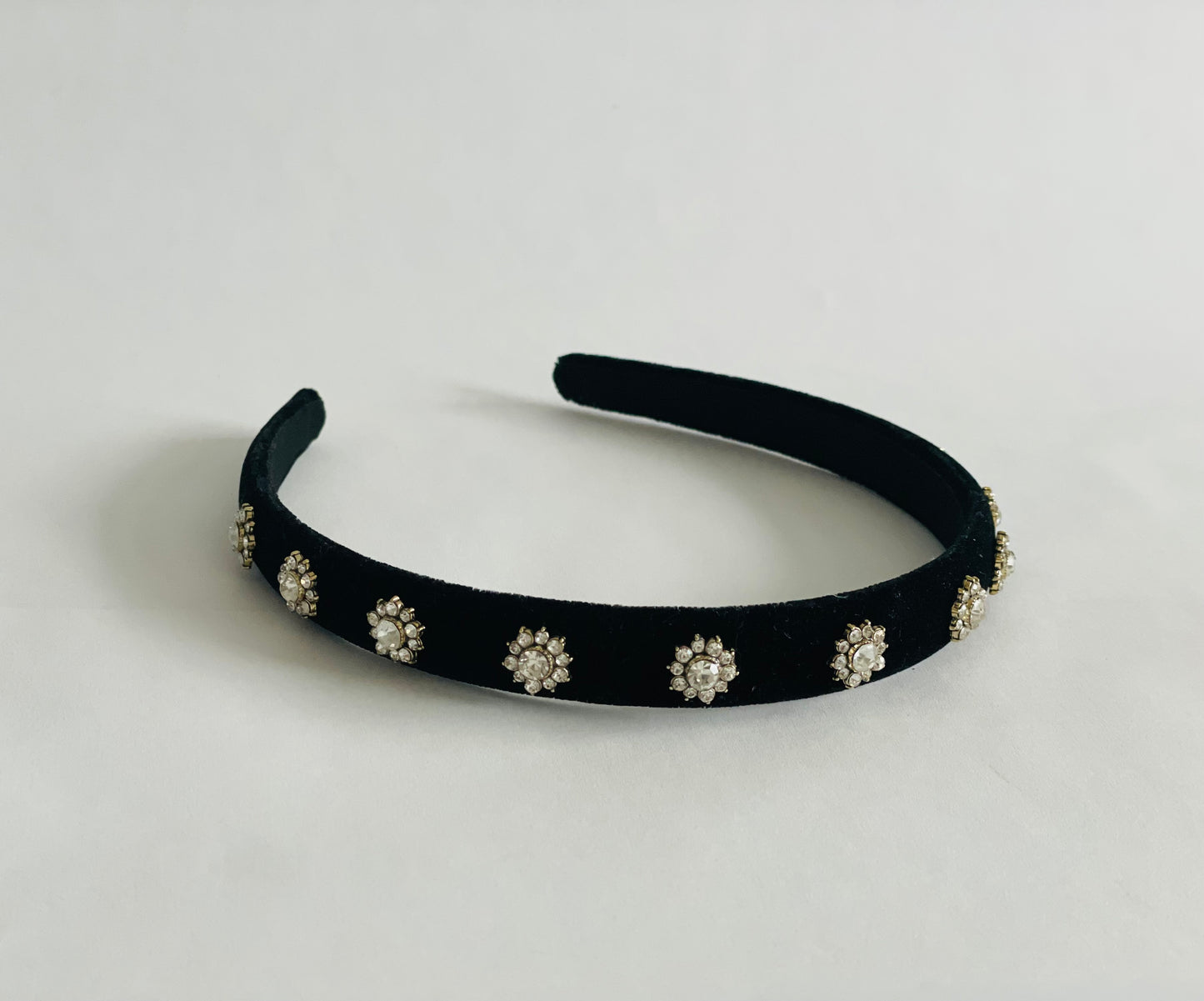 Rhinestone Black Headband