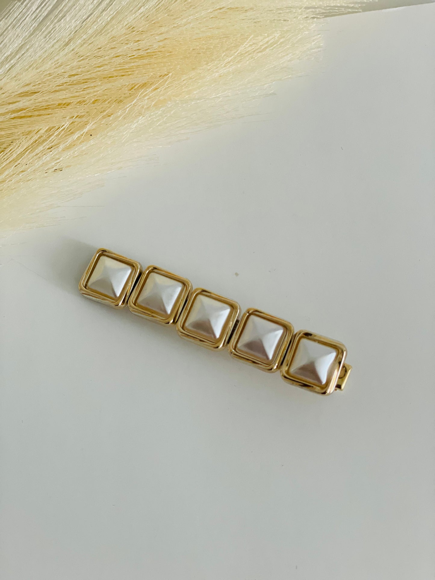 Pearl and Resin Hair Clips