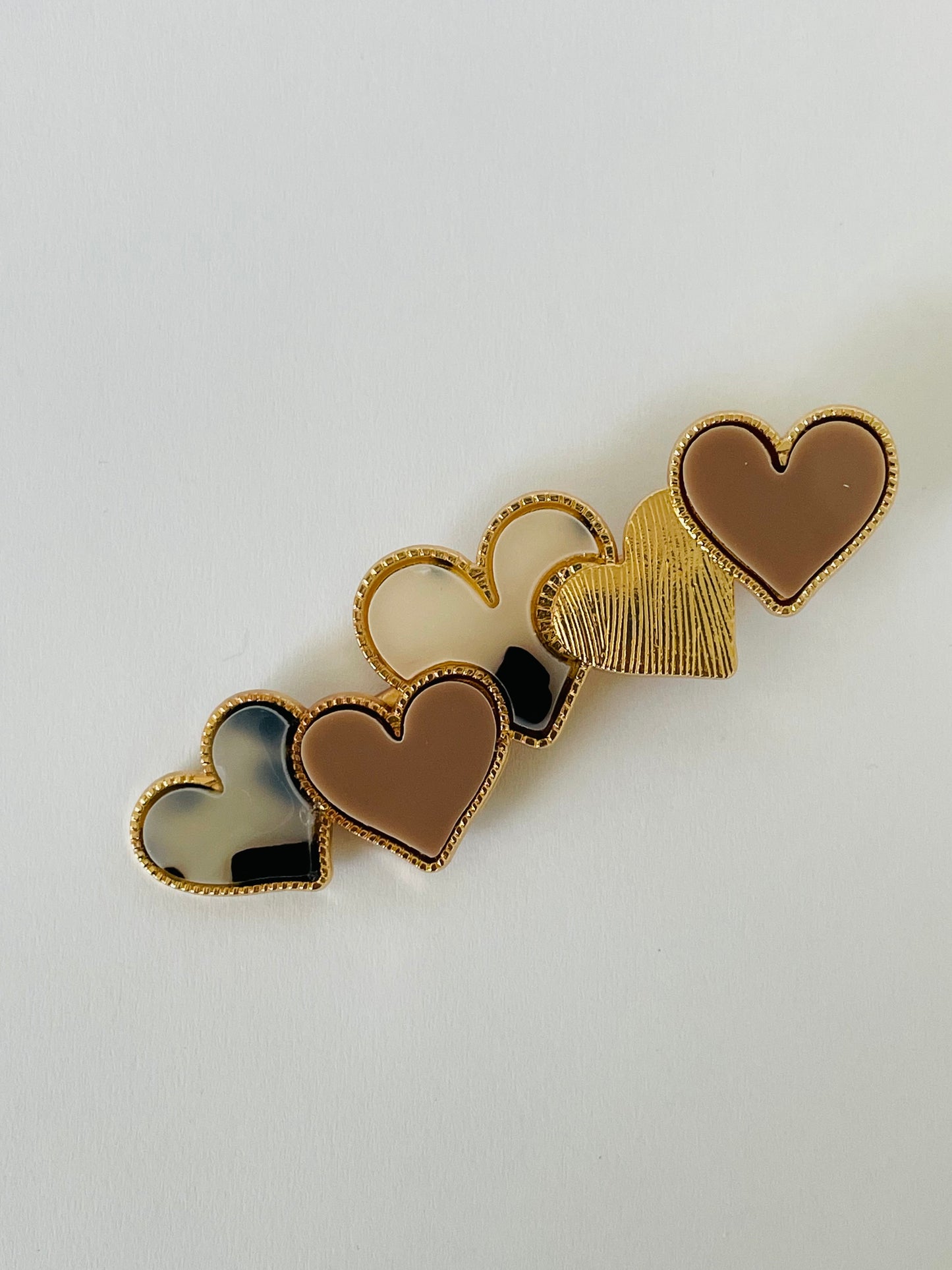 Heart Resin Hair Clips