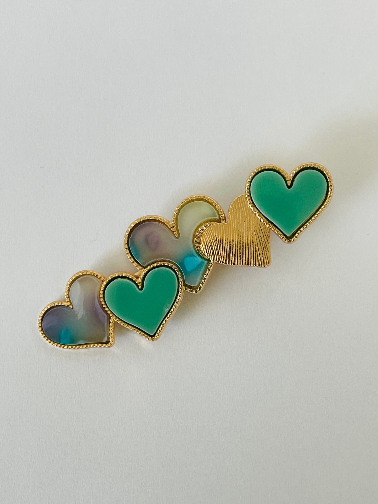 Heart Resin Hair Clips