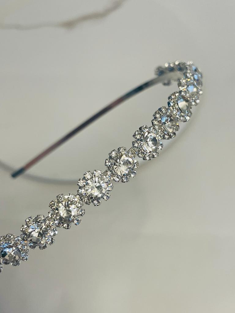 Silver Gemstone Headband