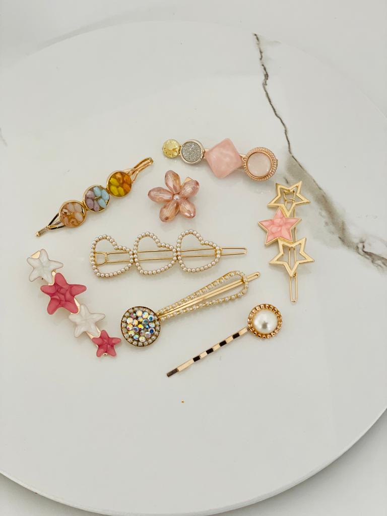 Pretty Pink Hair Clips