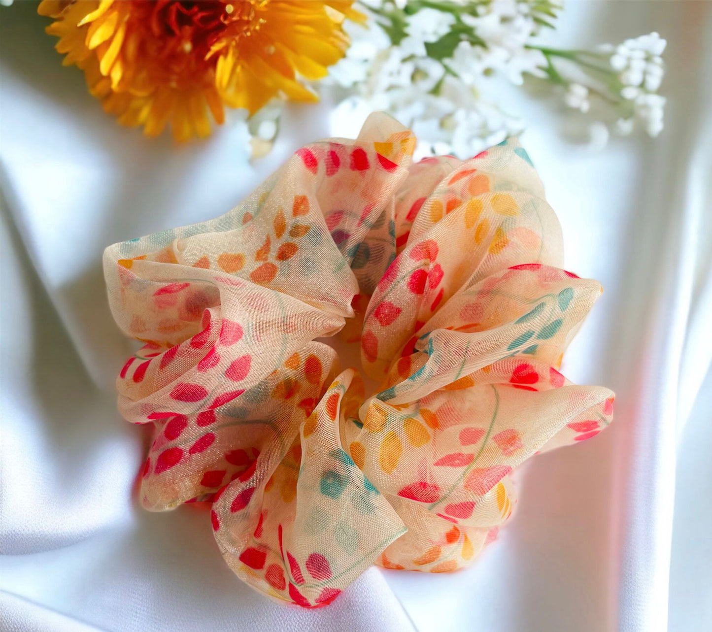 XL Floral Scrunchies