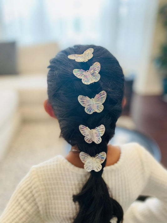 Holographic Butterfly Hair clips