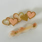 Resin Heart Hairclips