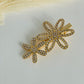 Gold Rhinestone Hair Clips