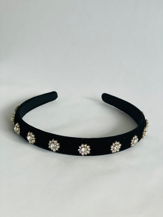 Rhinestone Black  Headband