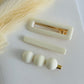 Pearl and Resin Hair Clips