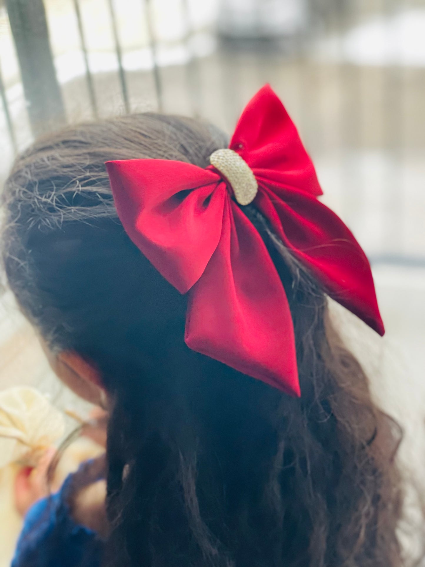 Red Rhinestones Bow