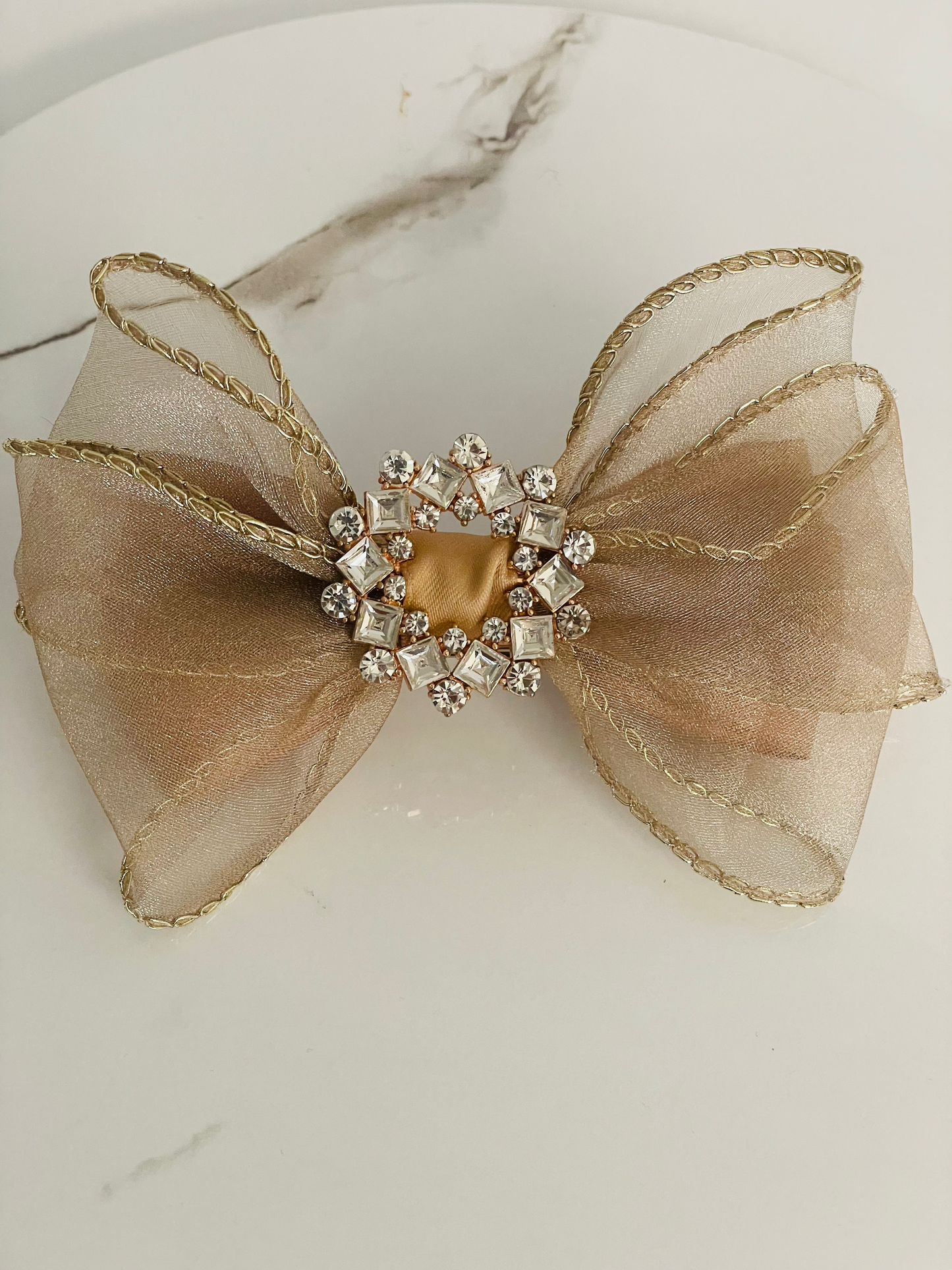 Vintage Rhinestone Hair Bows