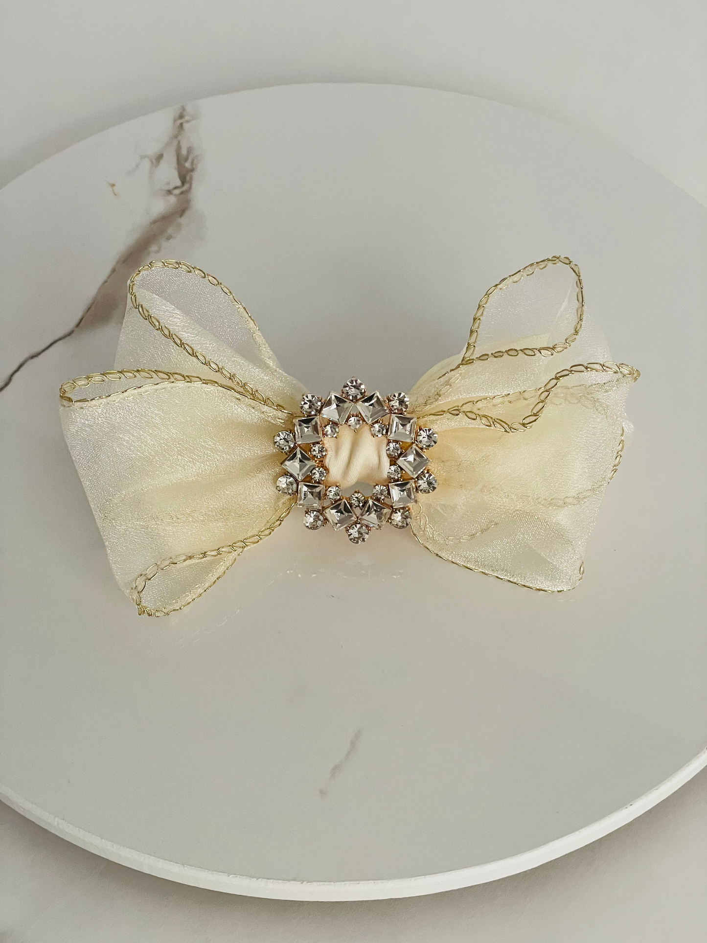 Vintage Rhinestone Hair Bows