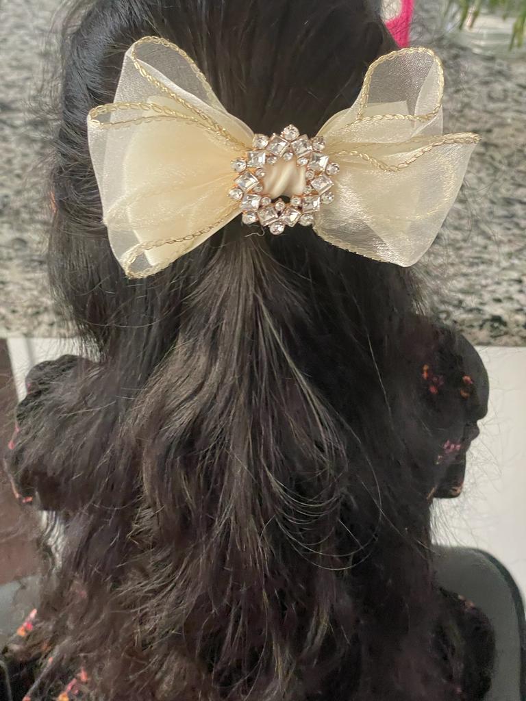 Vintage Rhinestone Hair Bows