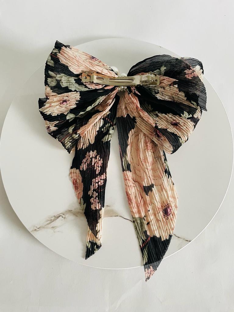 Floral Chiffon Hair Bow