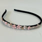 Pink Rhinestone Flower Headband